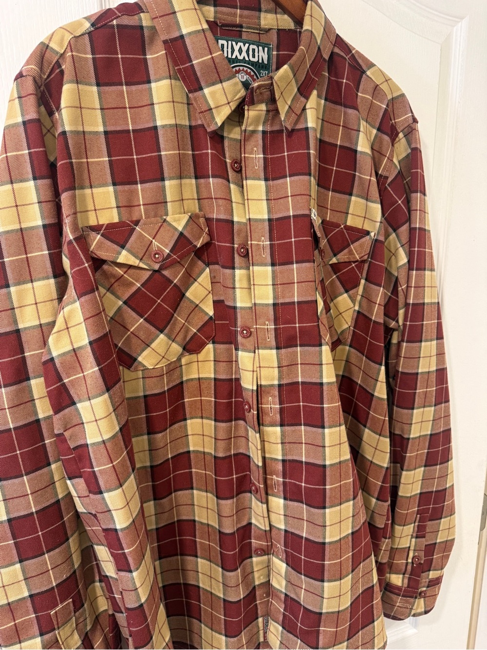 DIXXON Men's Red Green Show Plaid Button-Down Shirt